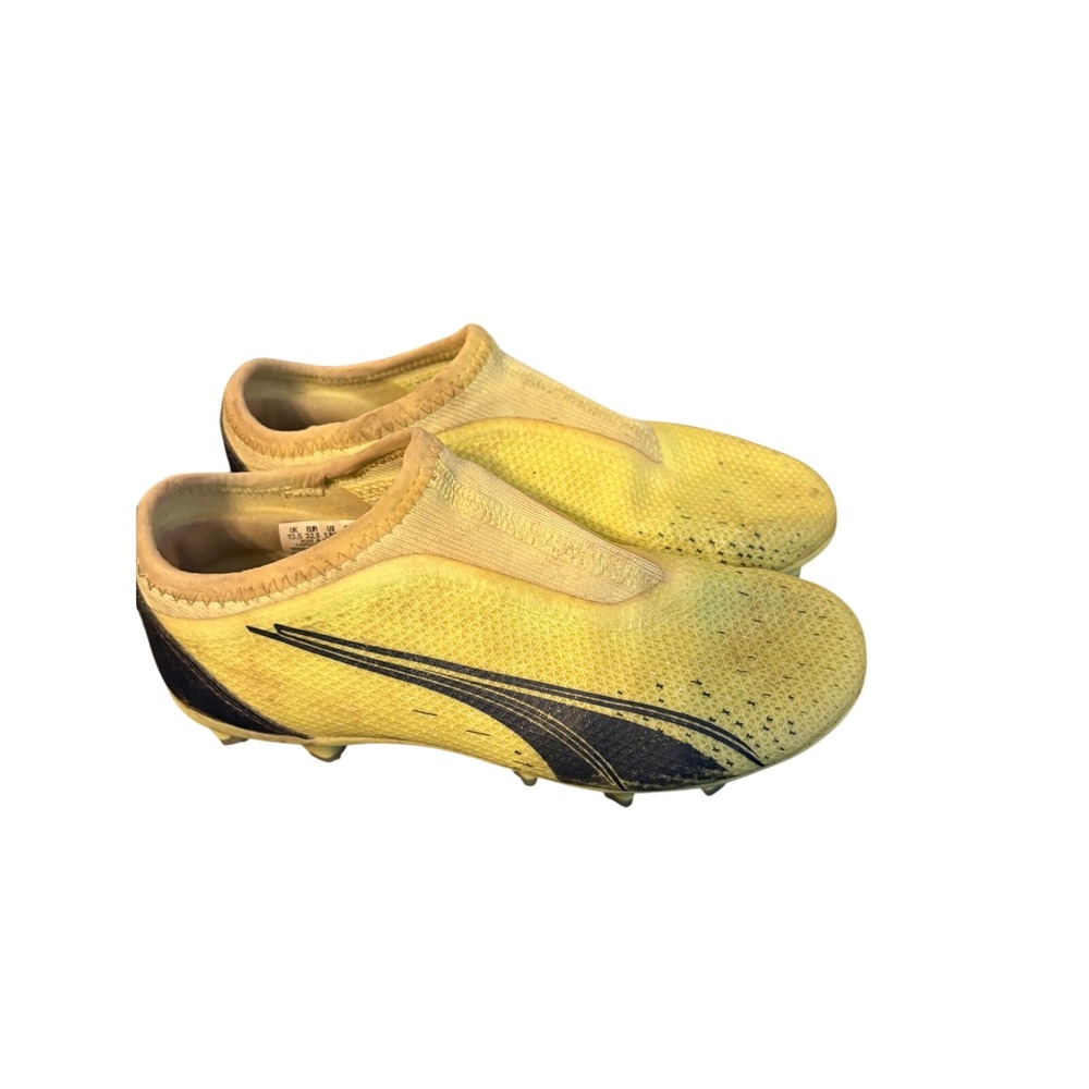 Puma Ultra Match LL FG AG Junior Soccer Cleats‎ Yellow Navy 106919-01 Size 1.5C